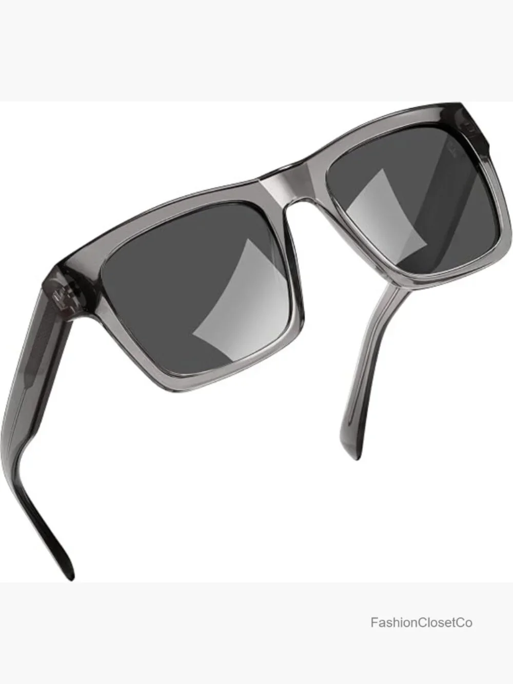 Large Polarized Square Sunglasses Acetate UV400 Protection Unisex